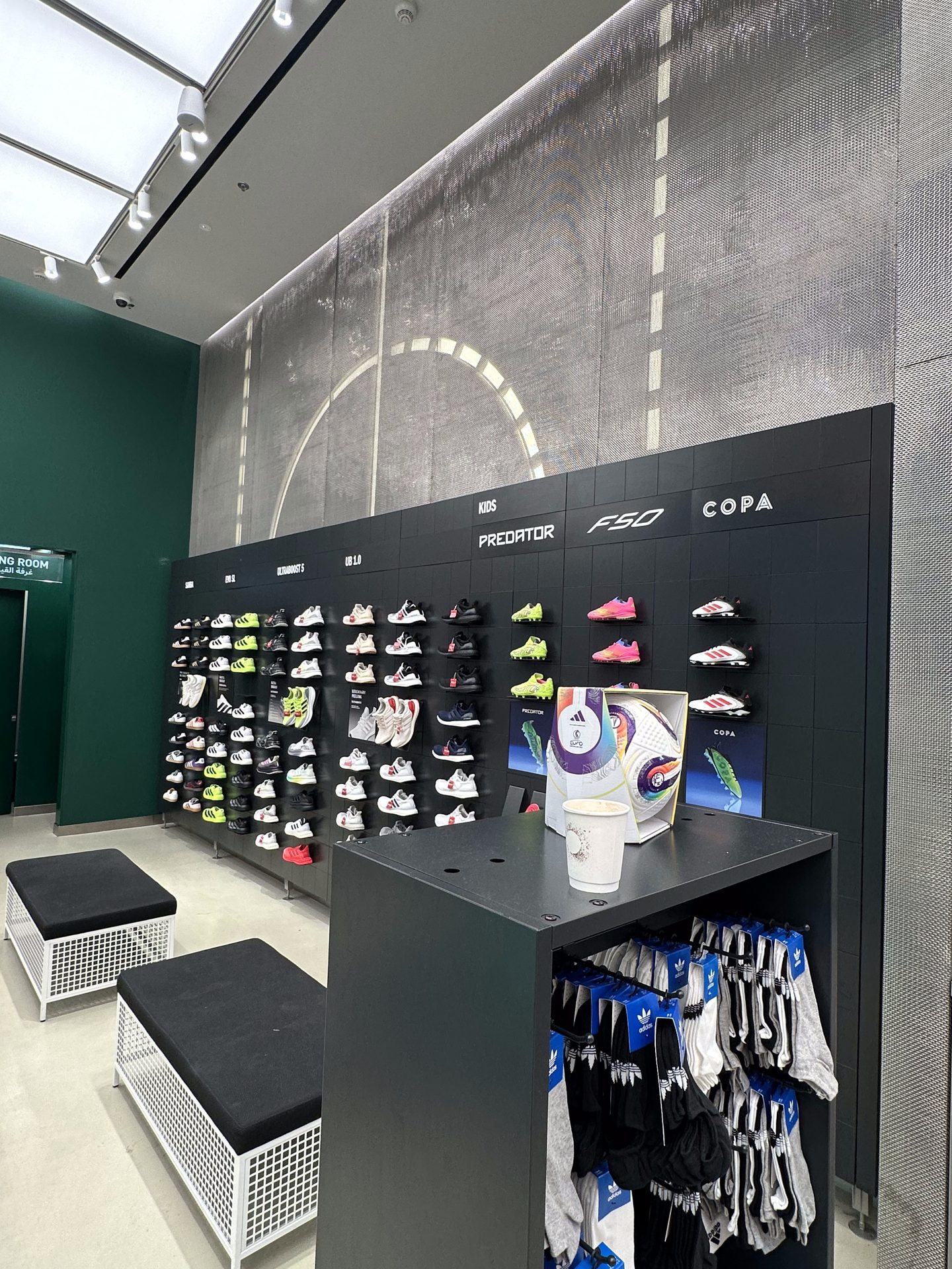 Adidas Young Athletes Store Dubai Mall — KAPHS architectural project, Dubai