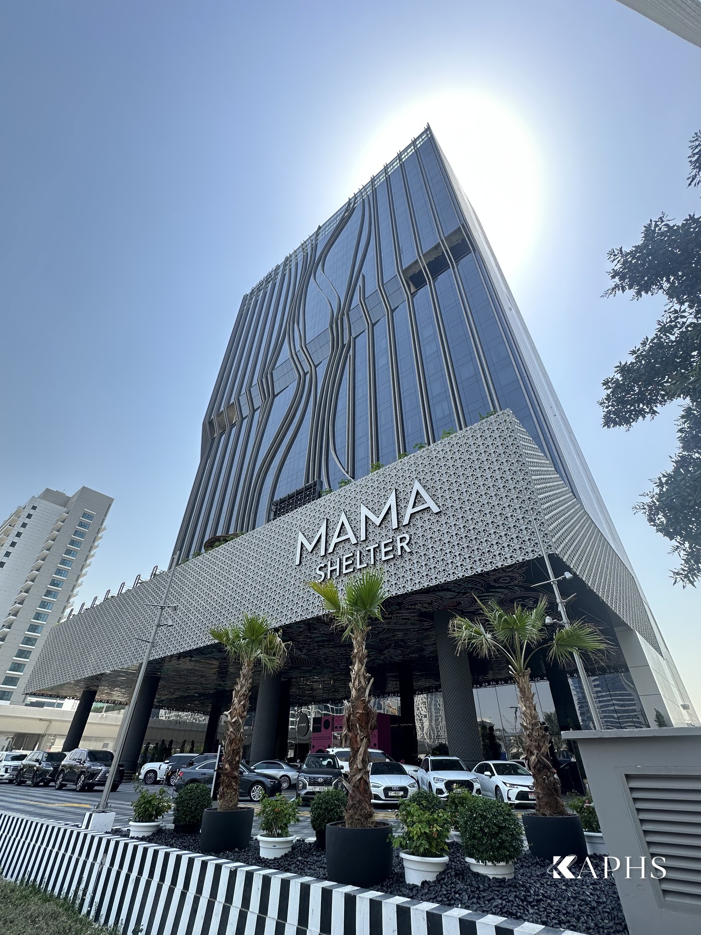 Mama Shelter Hotel and its cast-aluminium Mashrabiya architectural screen, Business Bay Dubai — KAPHS