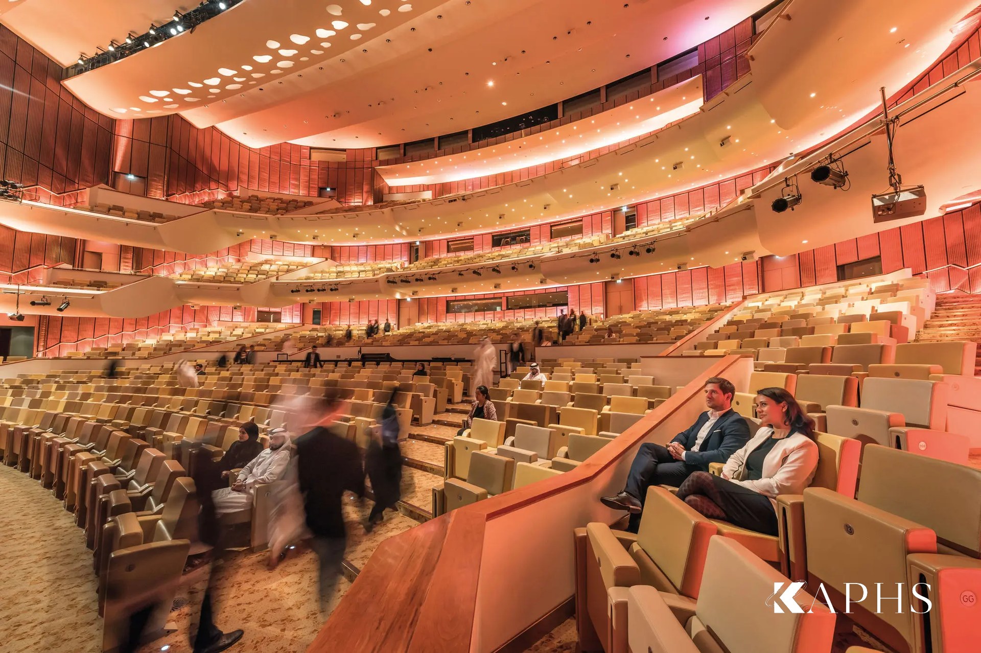 Bronze MULTI-BARRETTE architectural wire mesh, Qatar National Convention Centre Doha — KAPHS
