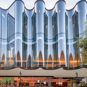 Curved jumbo glass wave façade by NorthGlass — KAPHS, Dubai & UAE