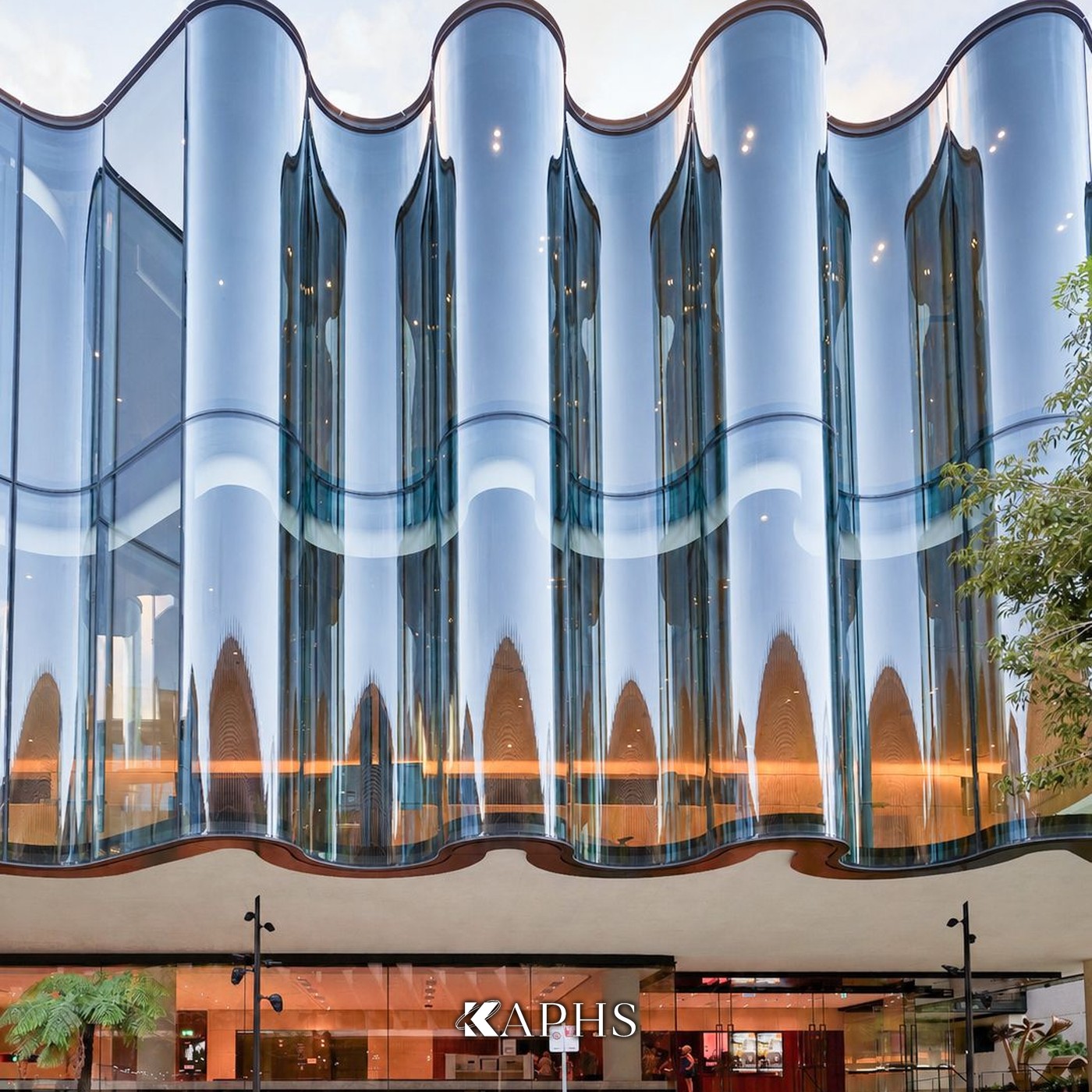 Curved jumbo glass wave façade by NorthGlass — KAPHS, Dubai & UAE