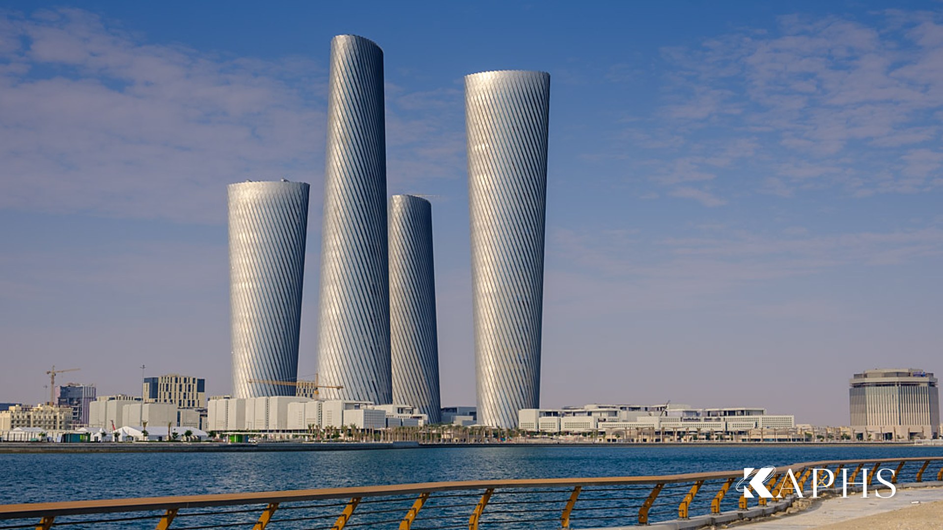 Lusail Plaza Towers rising over the marina with NorthGlass jumbo glass façades, Lusail Qatar — KAPHS