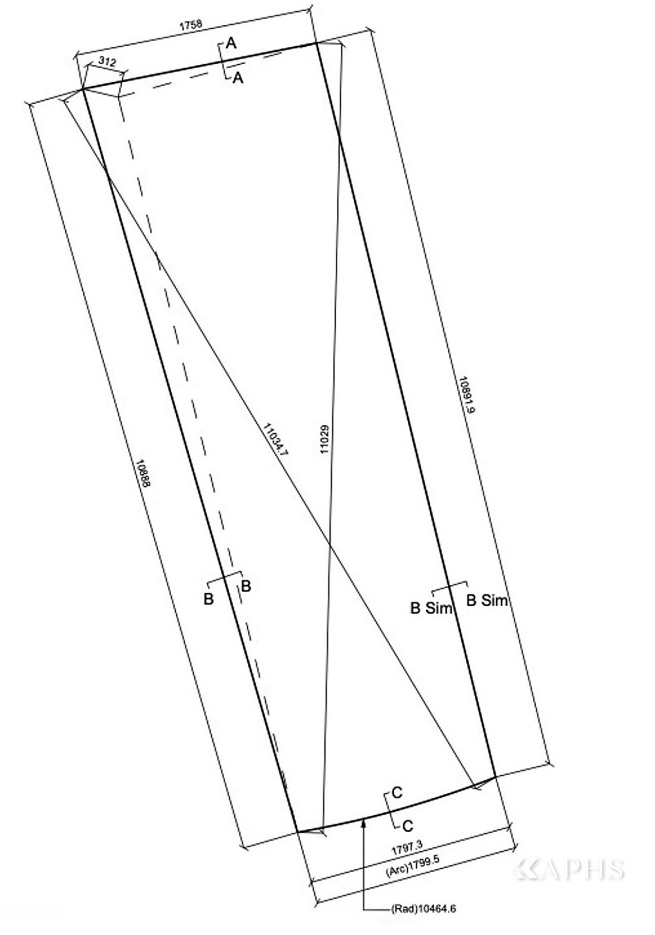 NorthGlass jumbo glass panel specification drawing for Lusail Plaza Towers — KAPHS