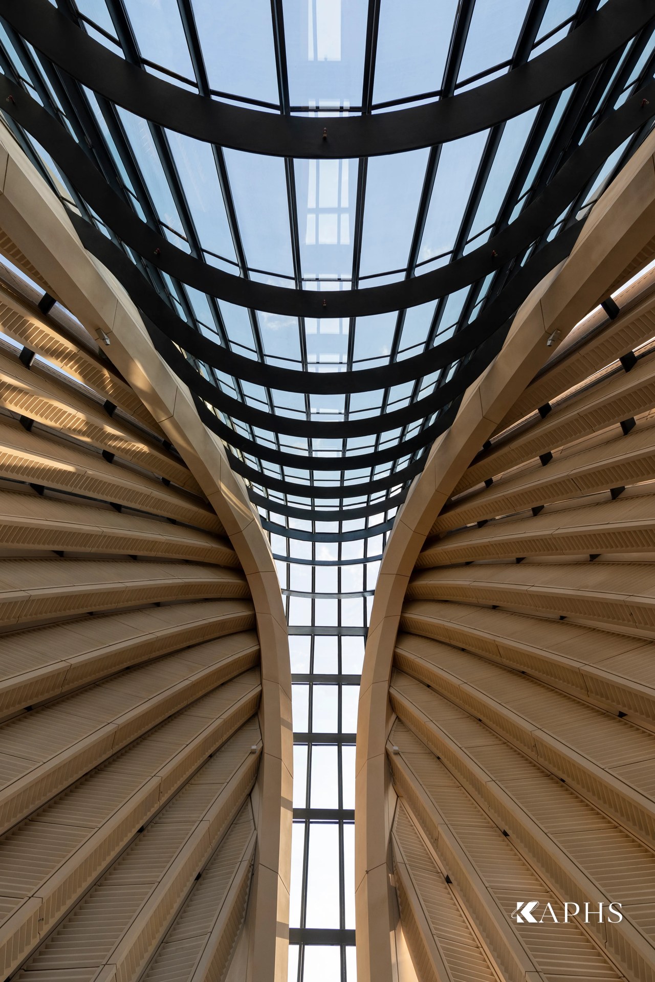 NorthGlass jumbo glass atrium glazing at the National Bank of Kuwait HQ, Kuwait City — KAPHS