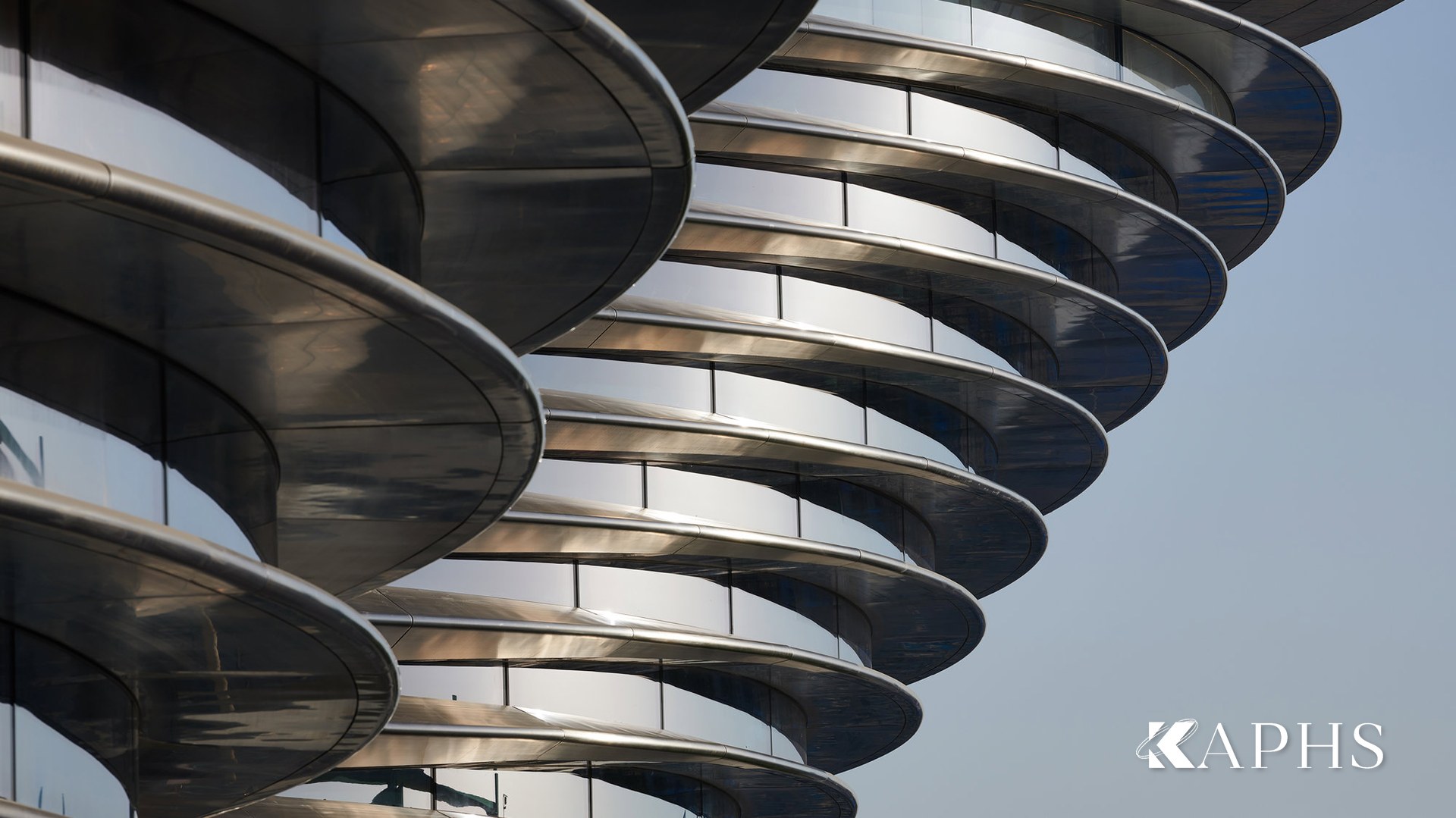 Ribbed curved NorthGlass jumbo glass envelope of the Mobility Pavilion, Expo City Dubai — KAPHS