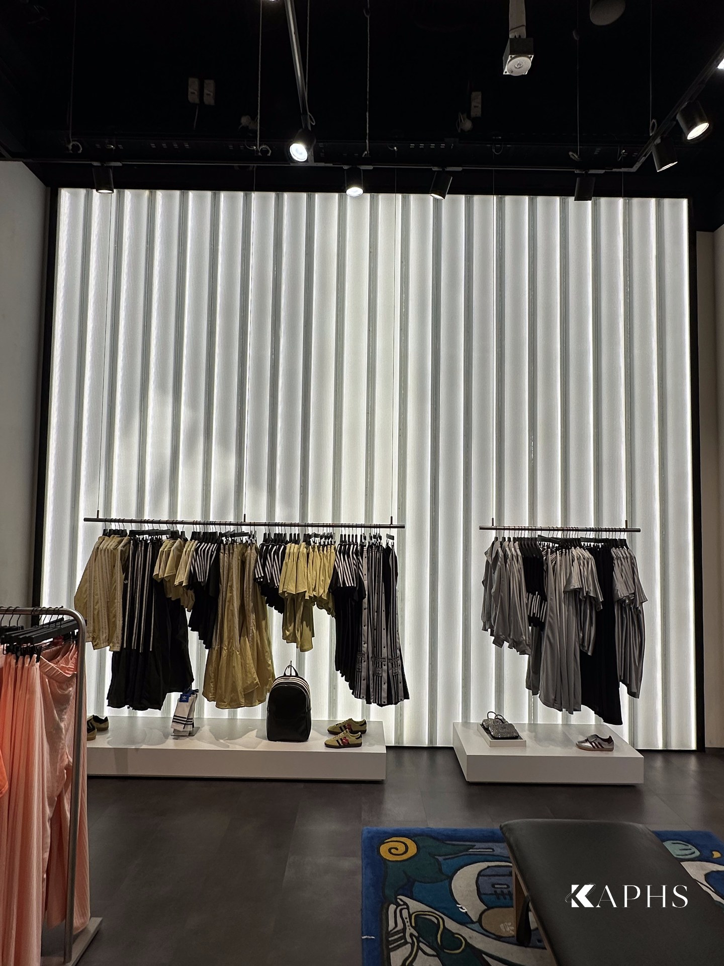 Backlit LINIT U-channel glass partition, adidas Dubai Hills Mall — KAPHS