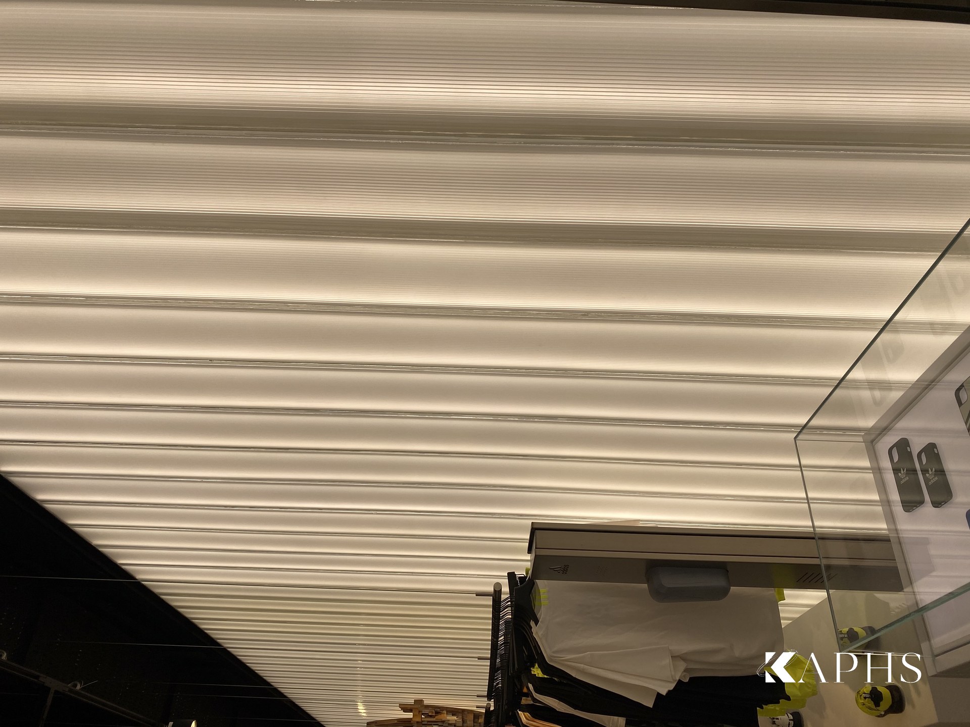 Translucent LINIT U-channel glass panels, adidas Flagship Store Dubai Mall — KAPHS