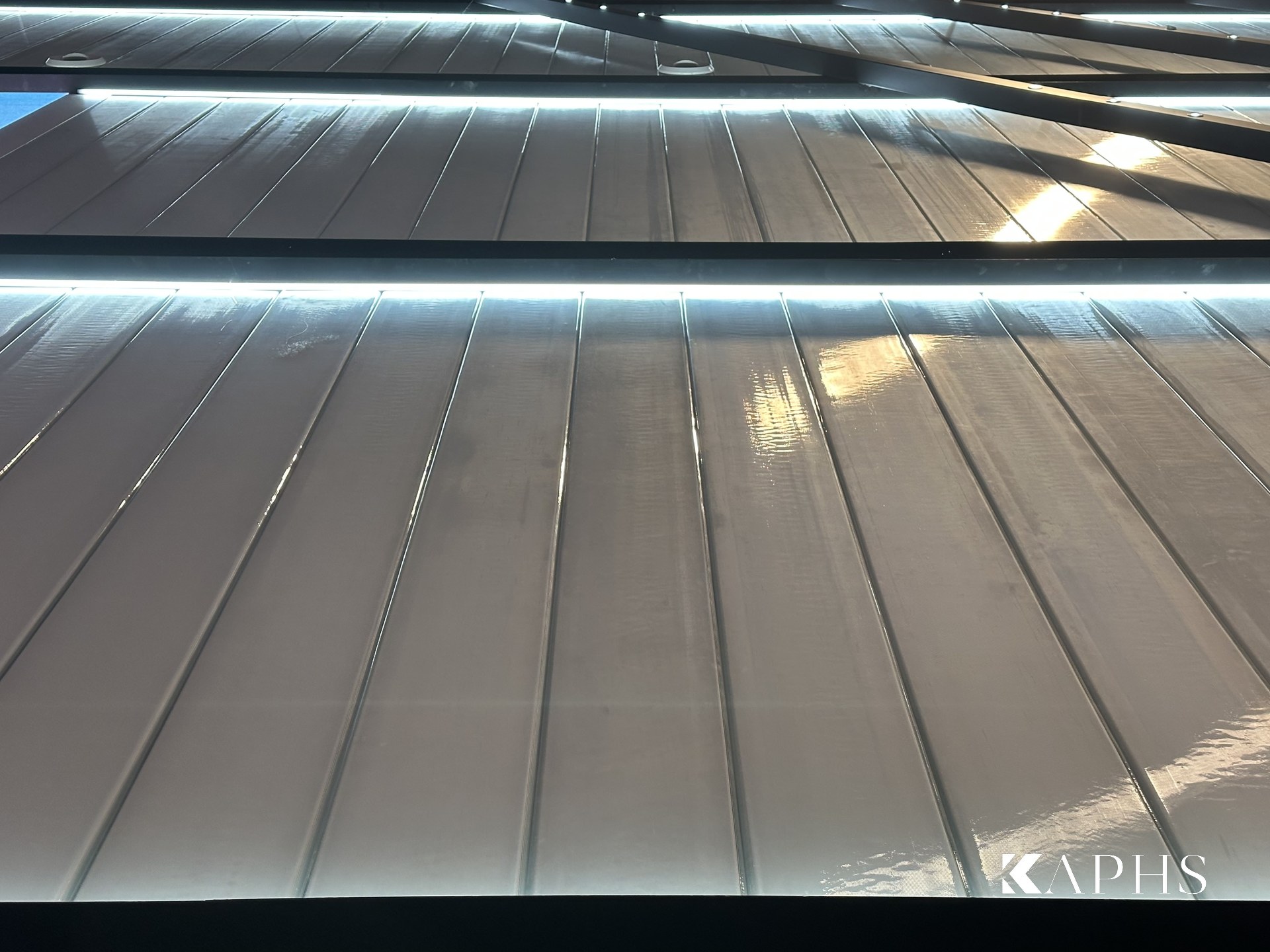 Daylit translucent U-channel glass panels, adidas The Avenues Mall Kuwait — KAPHS