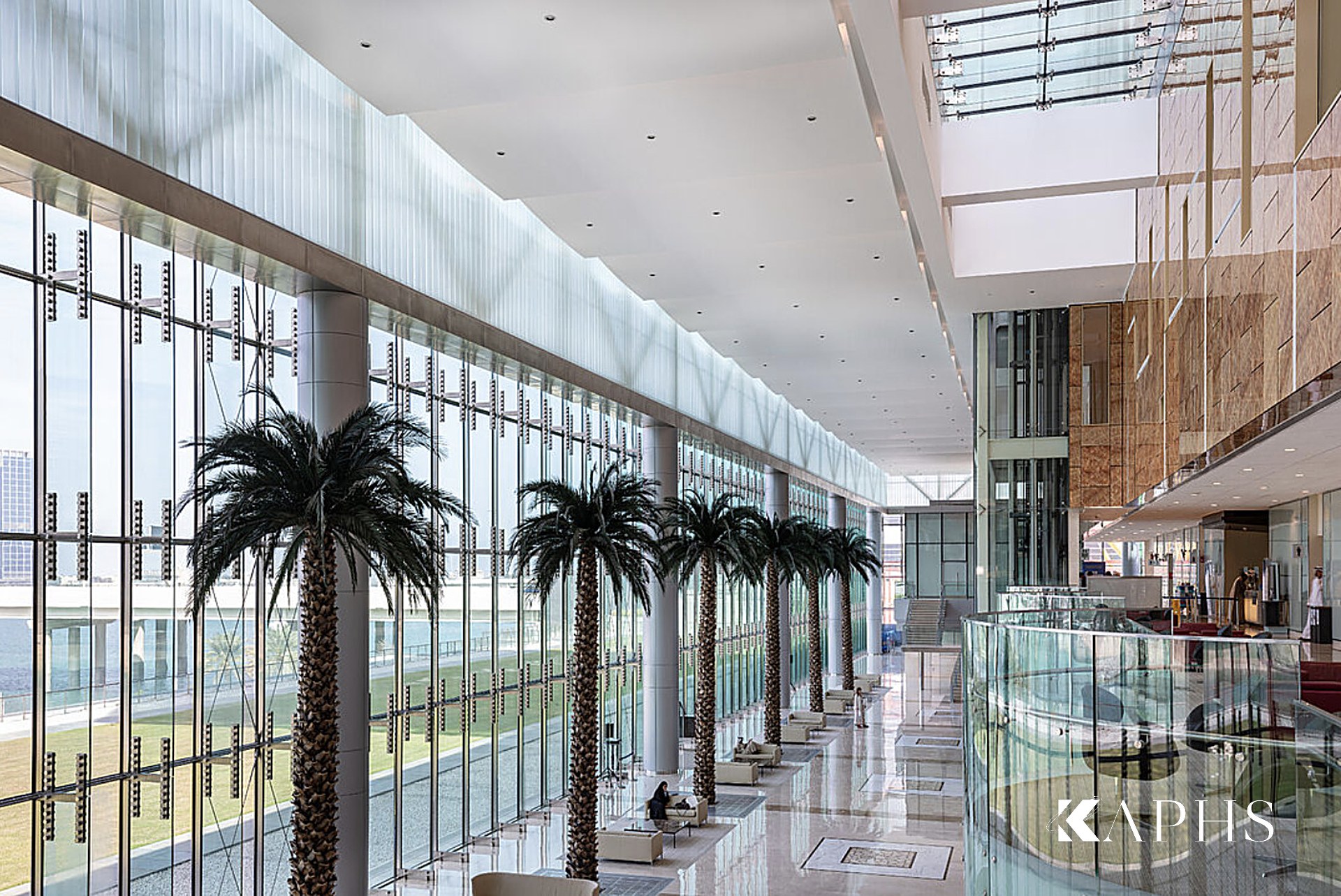Translucent U-channel glass cladding at Cleveland Clinic Abu Dhabi — KAPHS