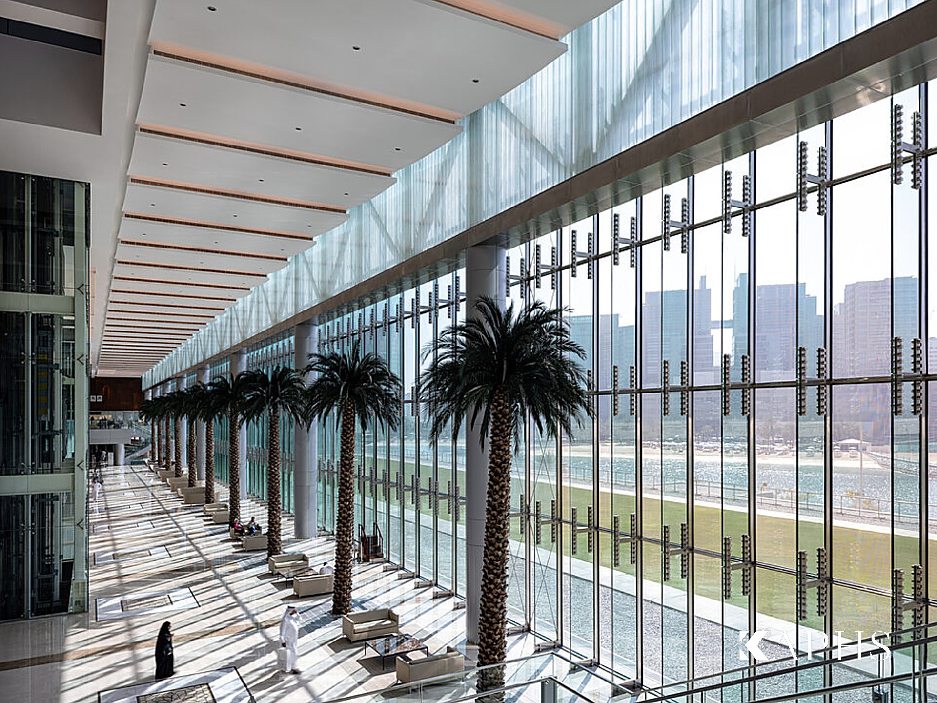 LINIT U-channel glass wall detail, Cleveland Clinic Abu Dhabi — KAPHS
