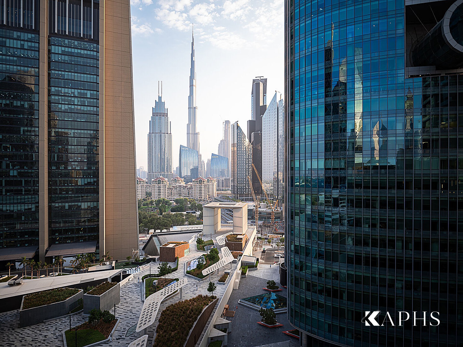 DIFC Gate Avenue, Dubai — backlit U-channel glass portal, KAPHS